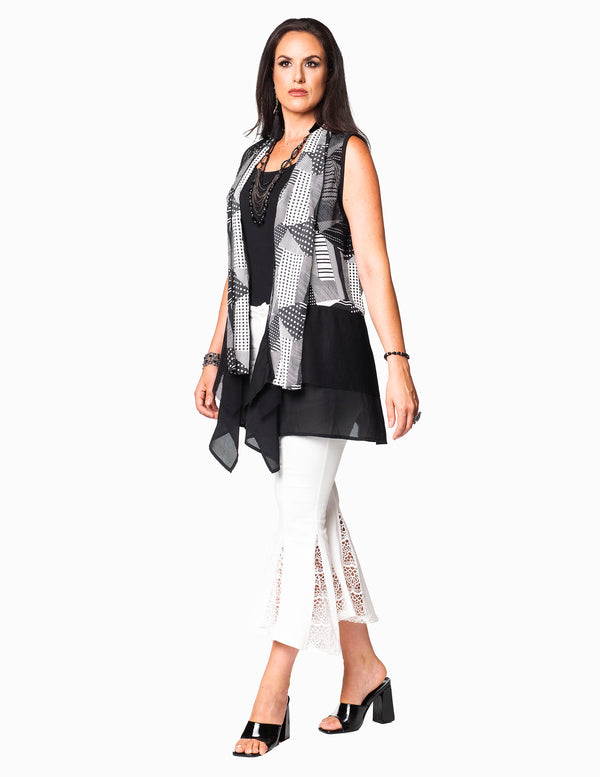 BB-505 - Black/White - Vest