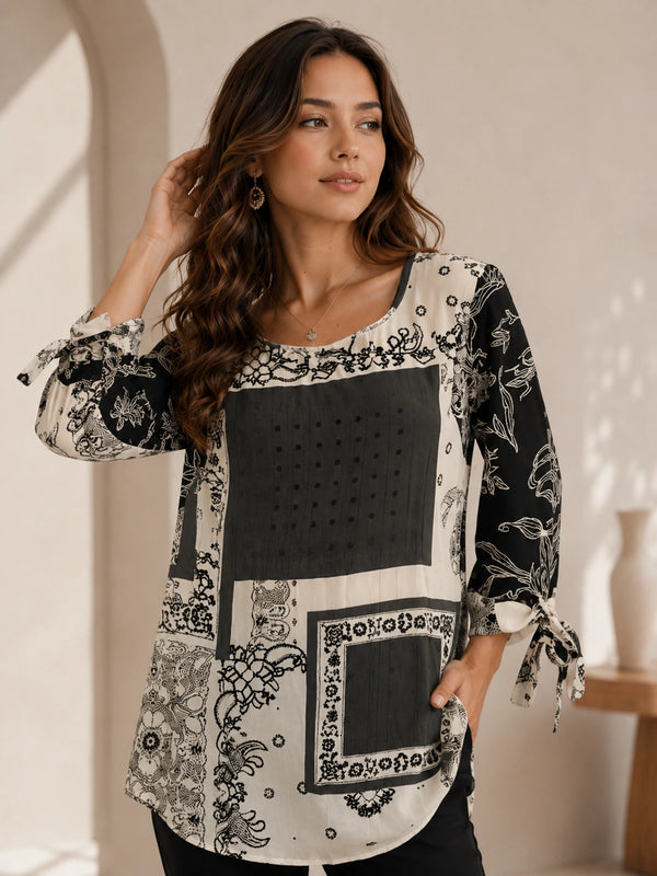 Abstract Pattern Top – MINKAS SS26