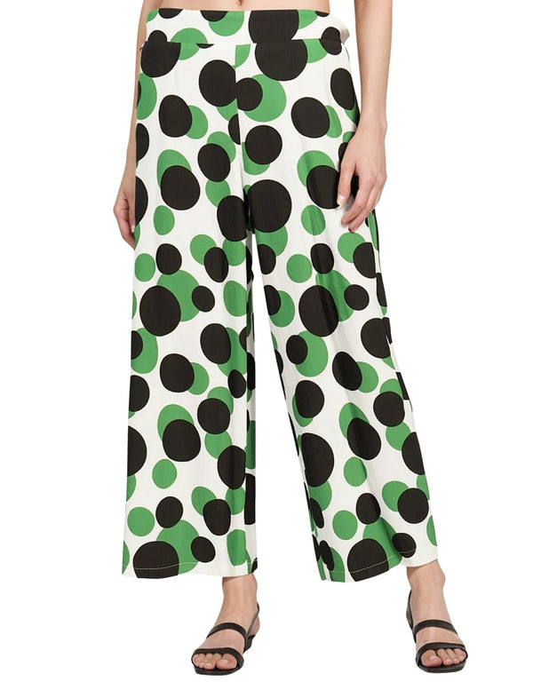 Shamrock Green Palazzo Pants – MINKAS SS26