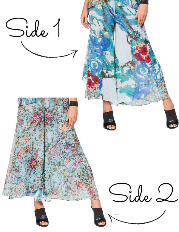 Ocean Blue Wide-Leg Pants – MINKAS SS26