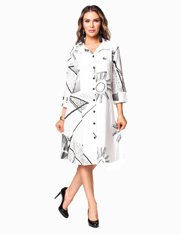 RN-809-White/black-Dress